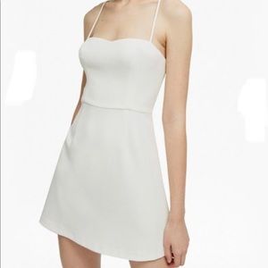 French Connection White Sweetheart Neck Dress